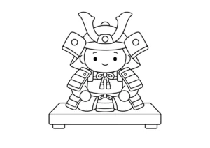 五月人形の塗り絵