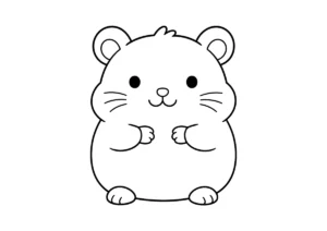 ハムスターの塗り絵
