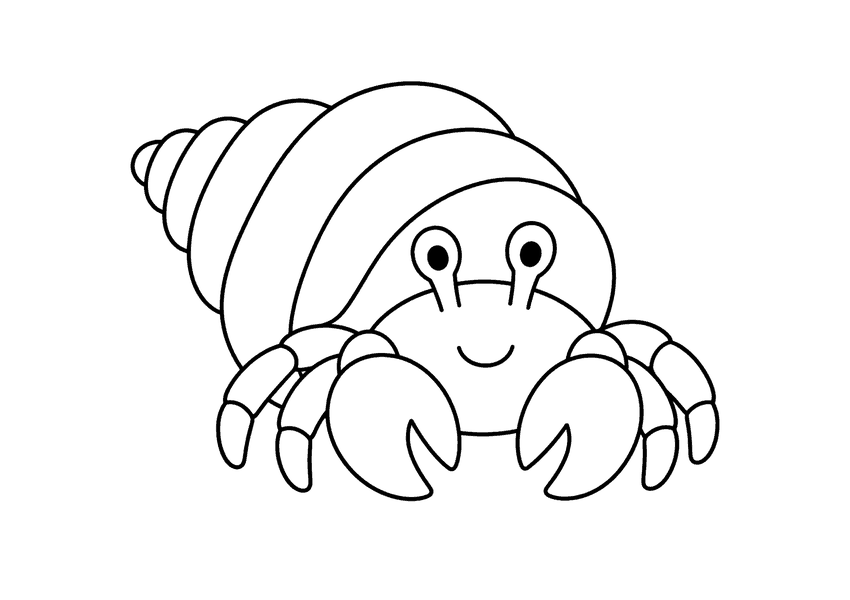 ヤドカリの塗り絵