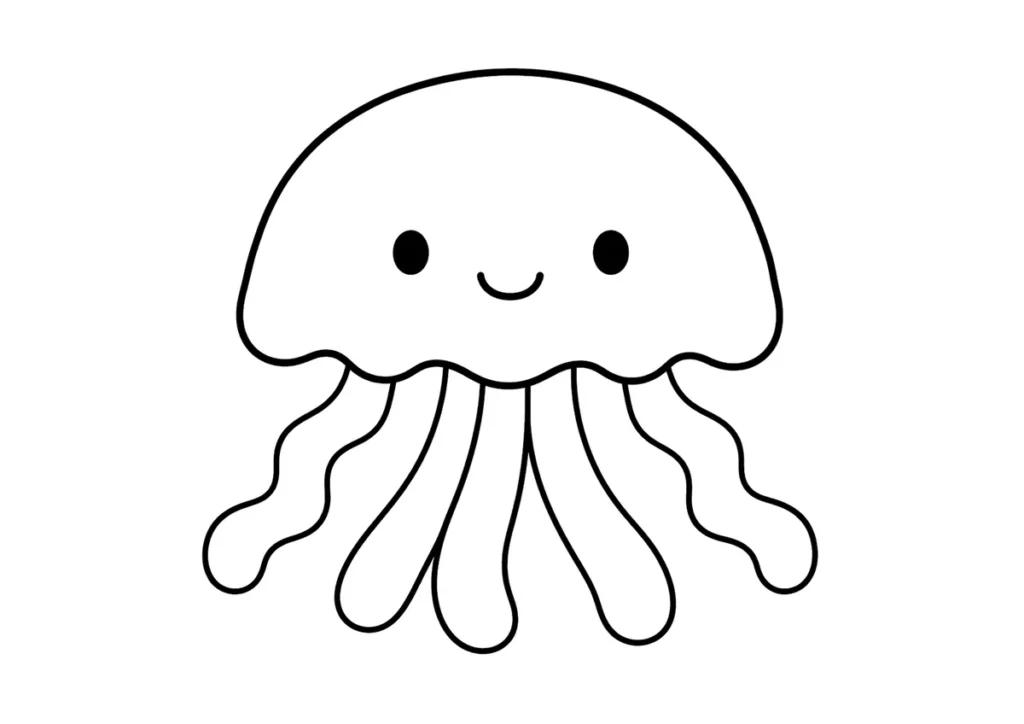 クラゲの塗り絵