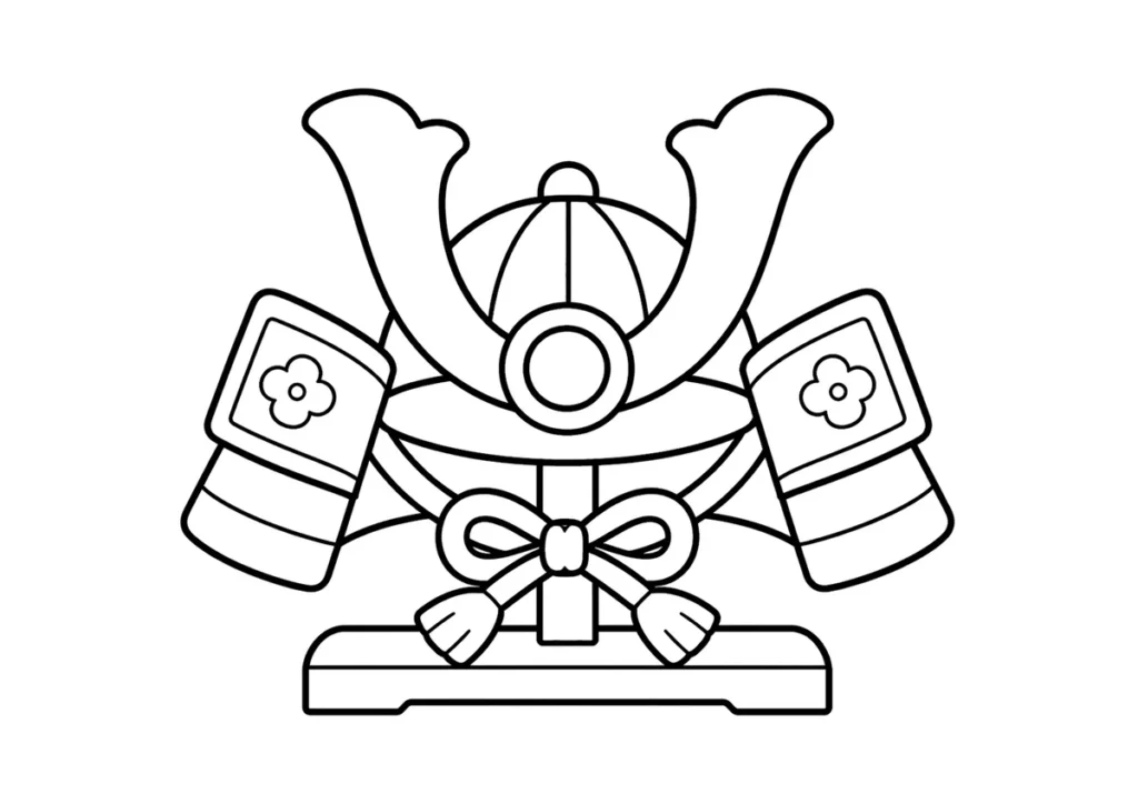 兜の塗り絵