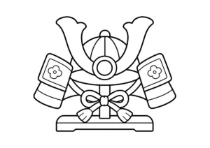 兜の塗り絵