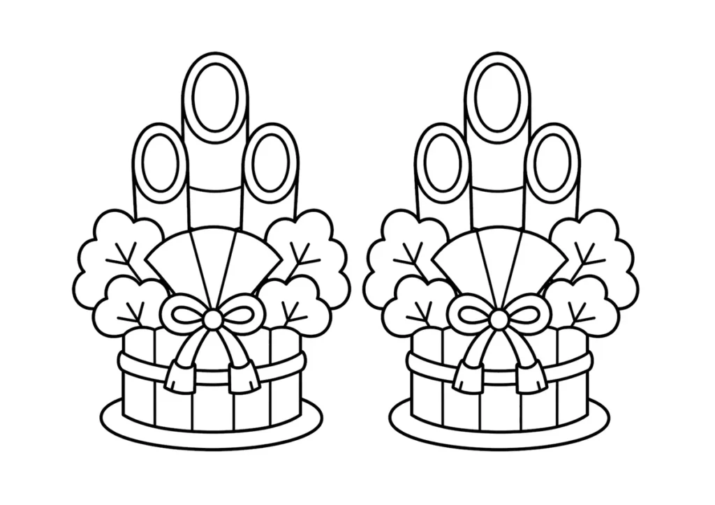 門松の塗り絵