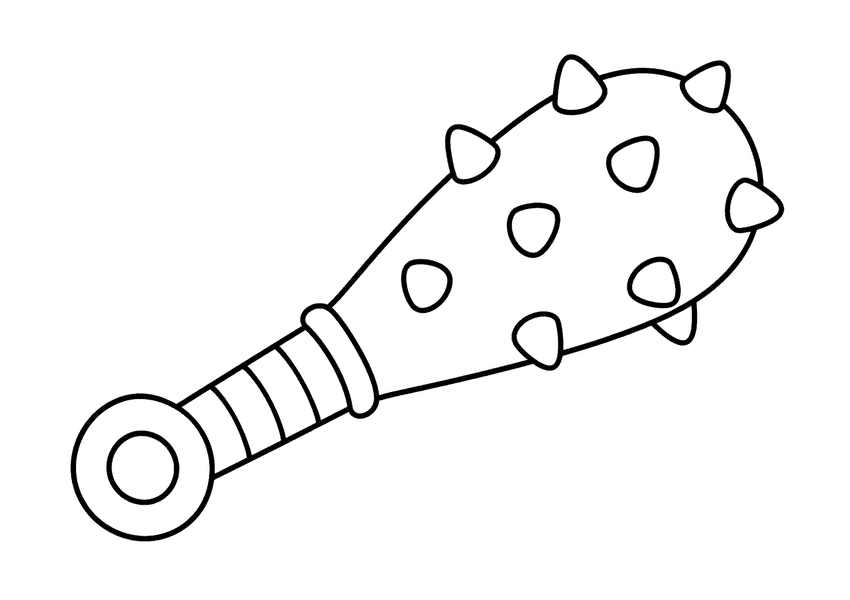 鬼の金棒の塗り絵