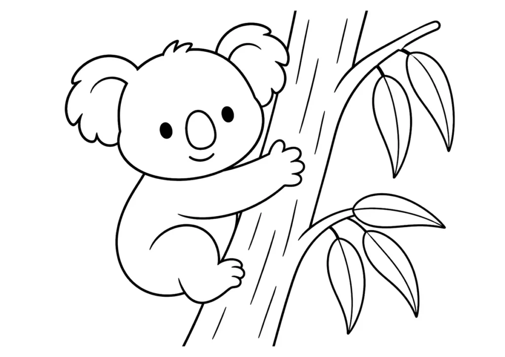 コアラの塗り絵