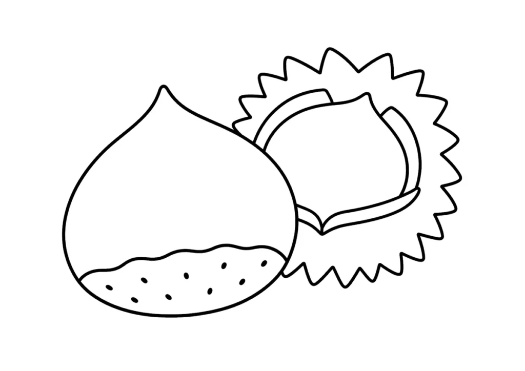 栗のぬりえ