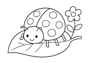 テントウムシの塗り絵