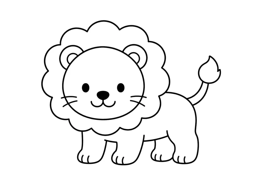ライオンの塗り絵