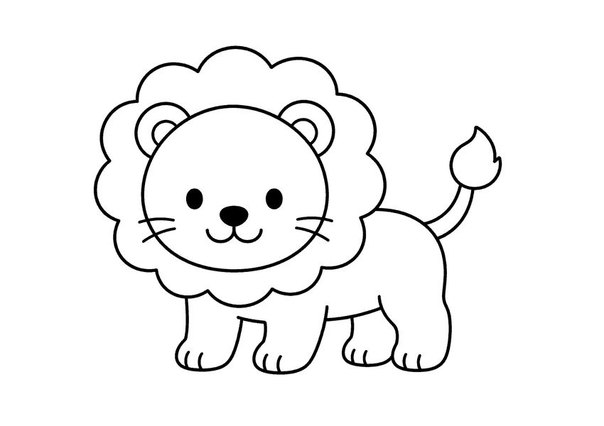 ライオンの塗り絵