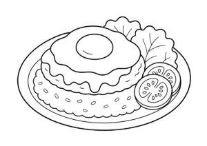 ロコモコの塗り絵