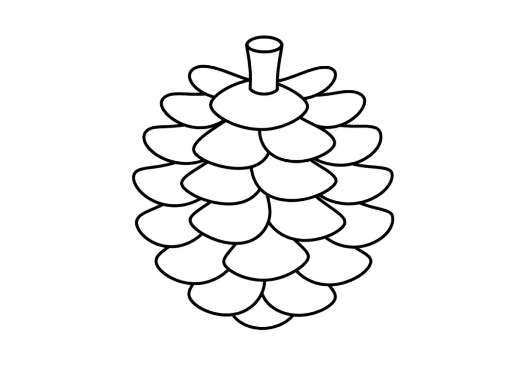 松ぼっくりの塗り絵