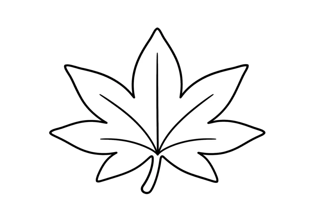 もみじの塗り絵