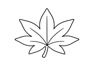もみじの塗り絵