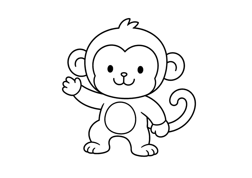 サルの塗り絵