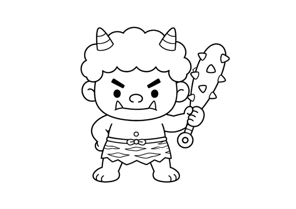 鬼の塗り絵