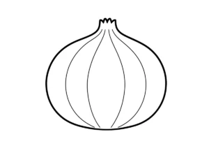 玉ねぎの塗り絵