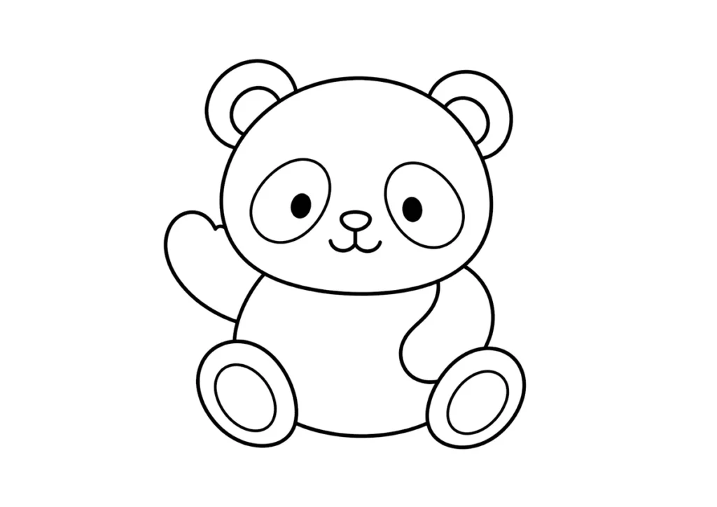 パンダの塗り絵