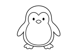ペンギンの塗り絵