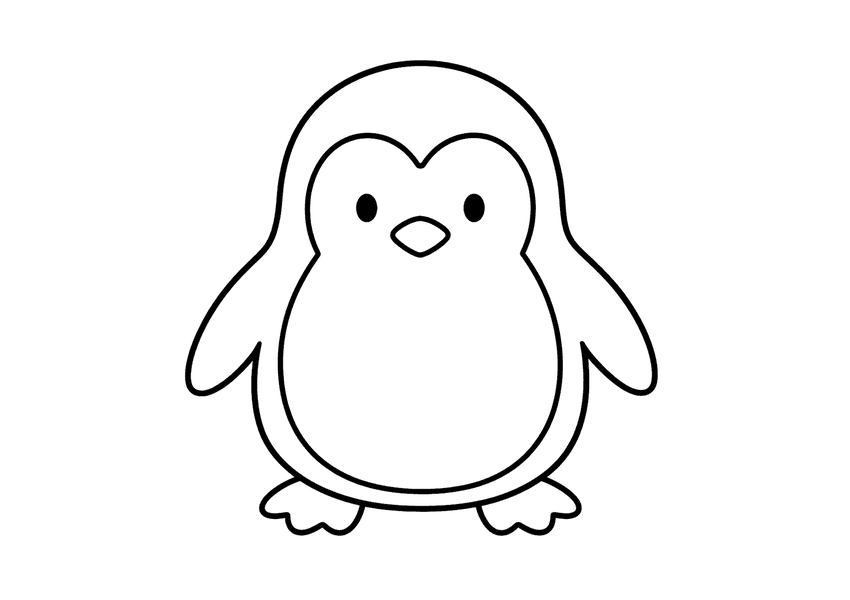 ペンギンの塗り絵