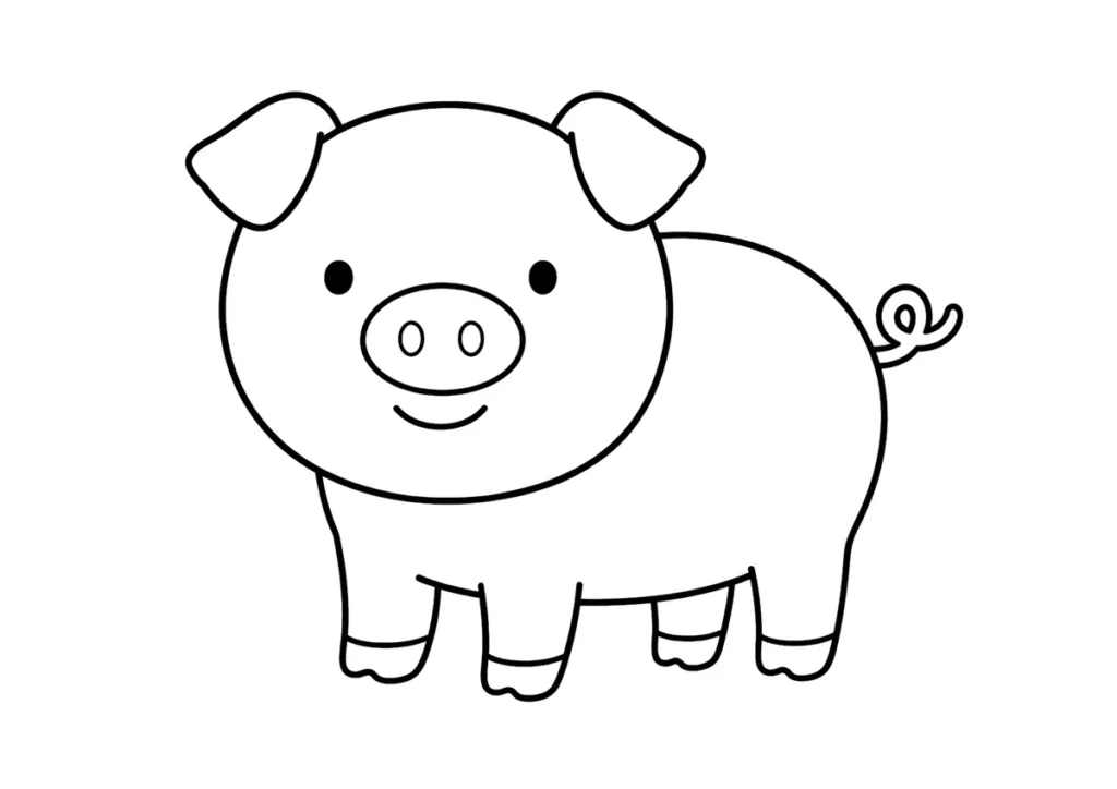 ブタの塗り絵