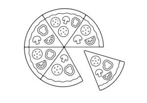 ピザの塗り絵