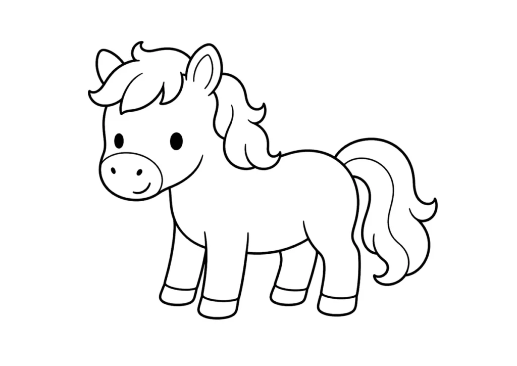 ポニーの塗り絵