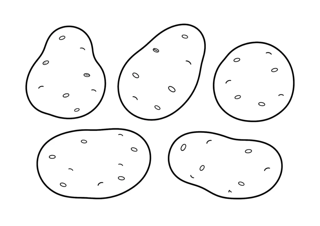 じゃがいもの塗り絵