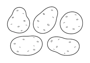 じゃがいもの塗り絵