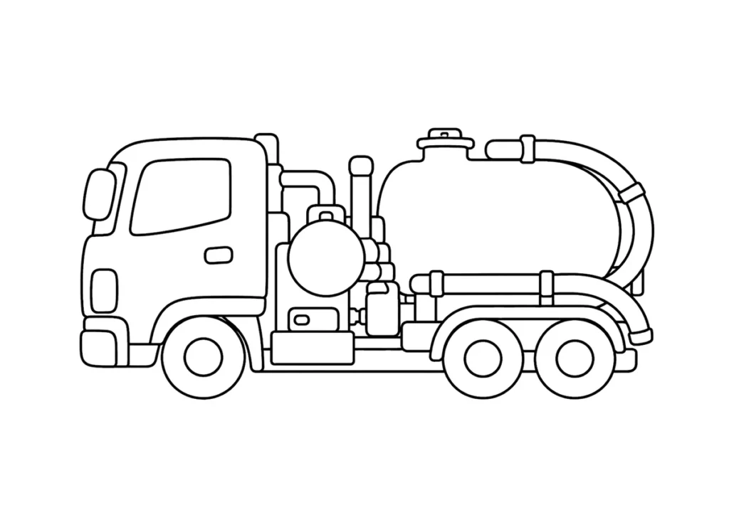 強力吸引車の塗り絵