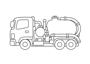 強力吸引車の塗り絵