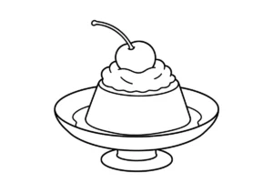 プリンの塗り絵