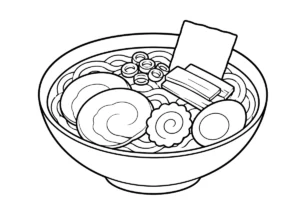 ラーメンの塗り絵