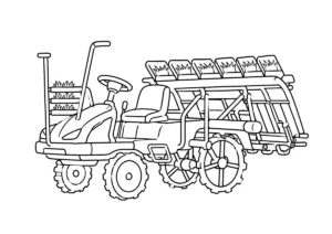 田植え機の塗り絵