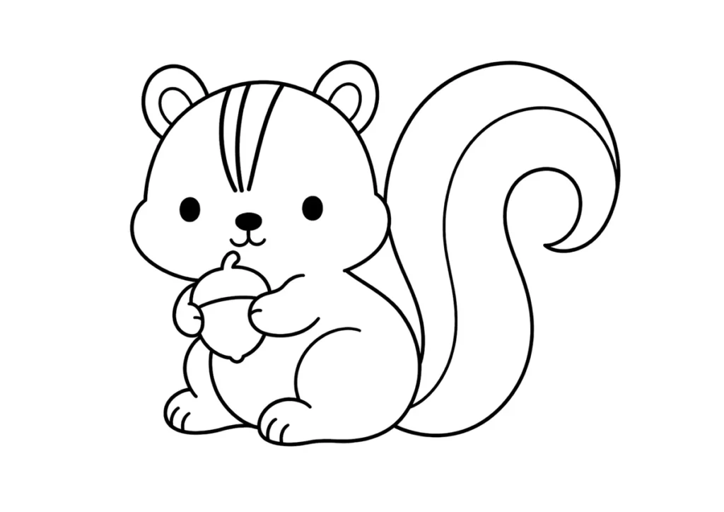 リスの塗り絵