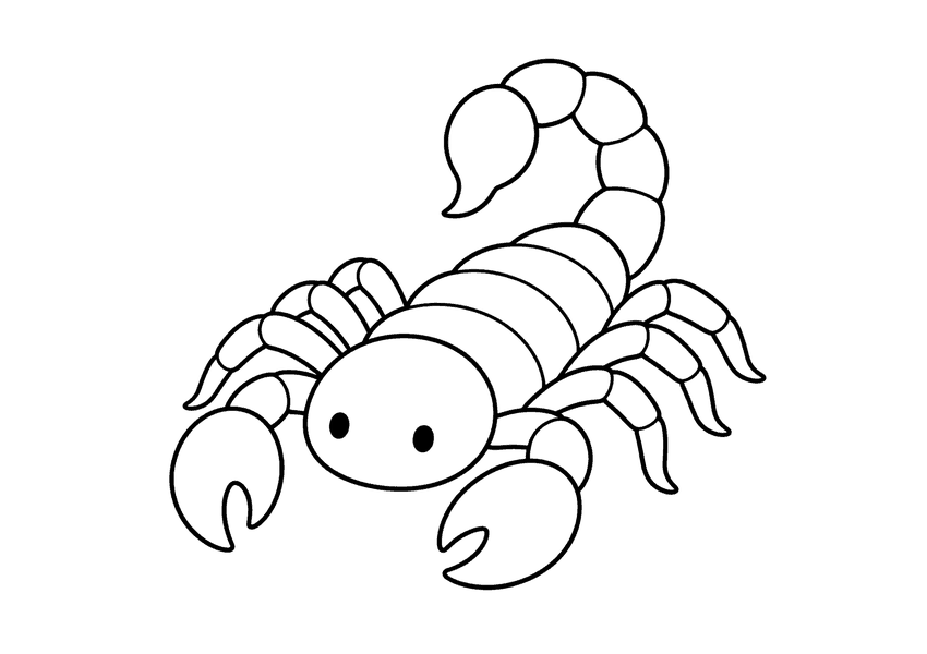 サソリの塗り絵