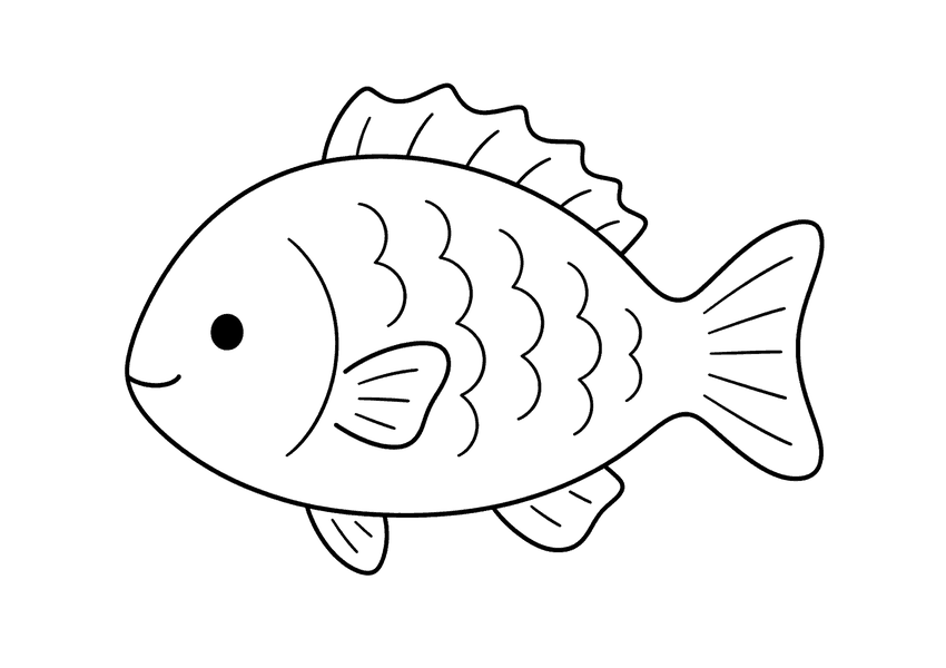 鯛の塗り絵