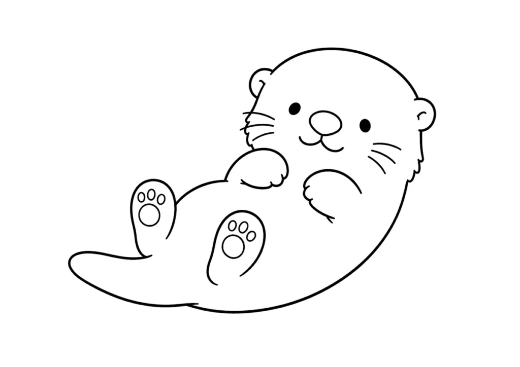 ラッコの塗り絵