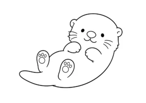 ラッコの塗り絵