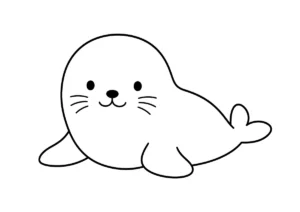 アザラシの塗り絵