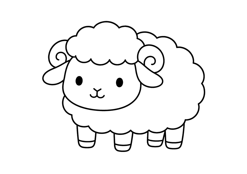 羊の塗り絵