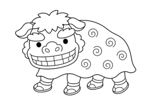 獅子舞の塗り絵