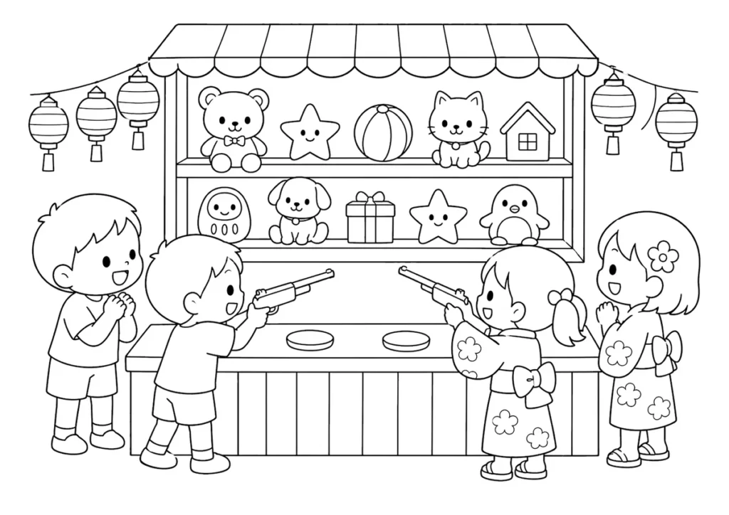射的の塗り絵