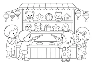 射的の塗り絵