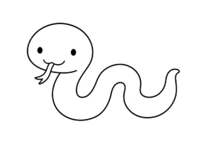 ヘビの塗り絵