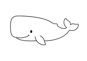 マッコウクジラの塗り絵