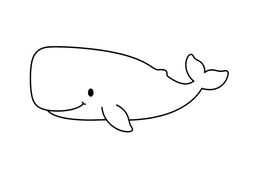 マッコウクジラの塗り絵