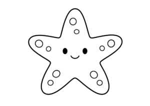ヒトデの塗り絵