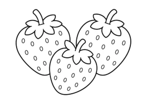 いちごの塗り絵