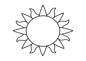 真夏の太陽の塗り絵