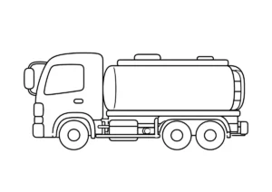 タンクローリーの塗り絵